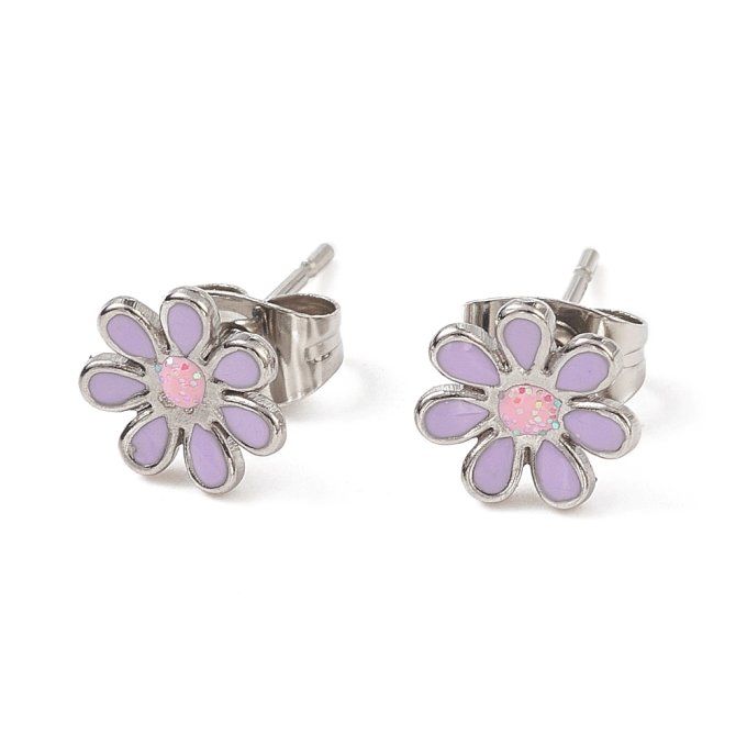 Boucles d'oreilles en forme de marguerite