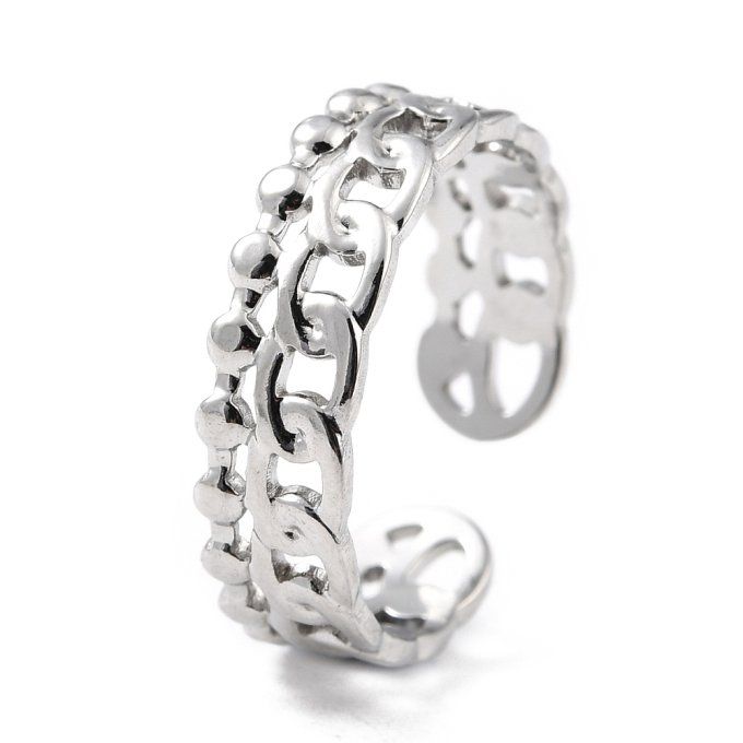 Bague manchette forme maille chaine